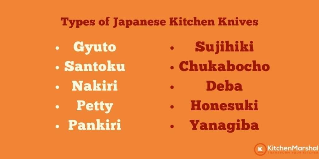10 Types of Japanese Knives