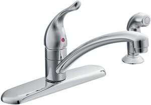 MOEN 7430 CHATEAU One-Handle Low-Arc Kitchen Faucet with Side Sprayer